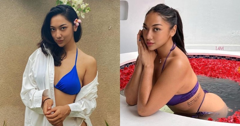 Seksi Abis, Anindita Hidayat Mandi Kembang Pakai Bikini