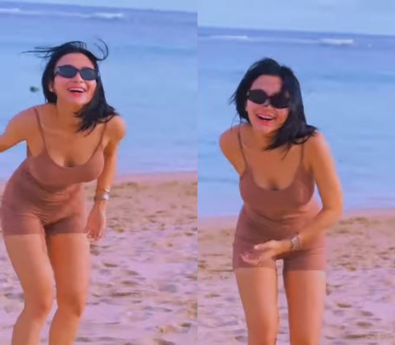 Wika Salim Joget Hot di Pantai, Netizen Khawatir Suami Mereka Tergoda